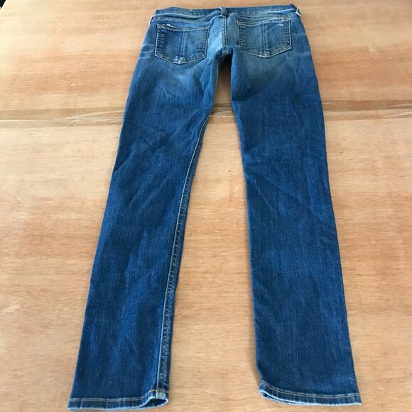 Rag & Bone Capri Skinny Jeans Women 26 Blue Low Rise Distressed Dark Wash - Picture 2 of 13